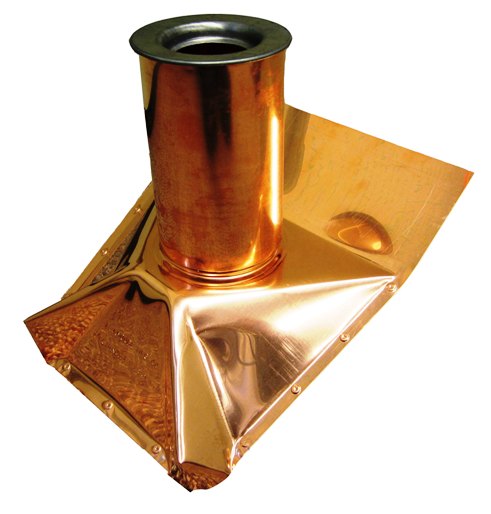 copper roof pipe boot flashing