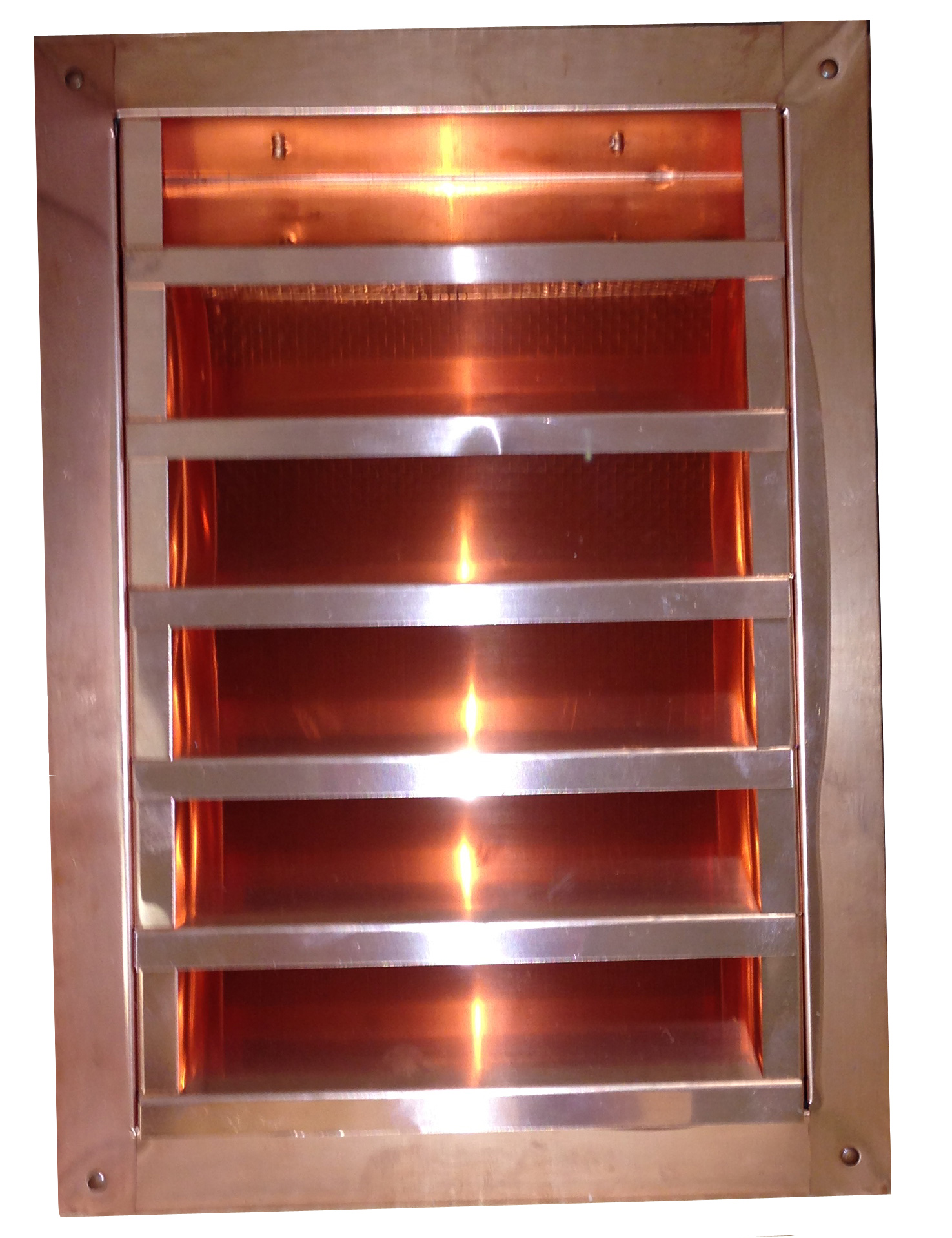 Copper Rectangular Gable End Vent with Louvers