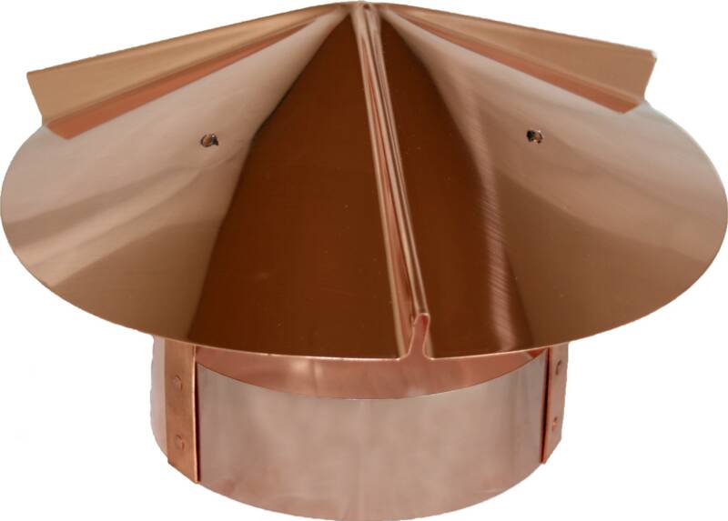 copper chimney cap for round connection